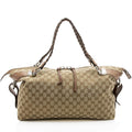 Gucci GG Canvas Bamboo Bar Medium Tote