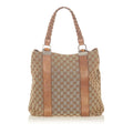 Gucci GG Canvas Bamboo Libeccio Tote Bag (SHG-19568)