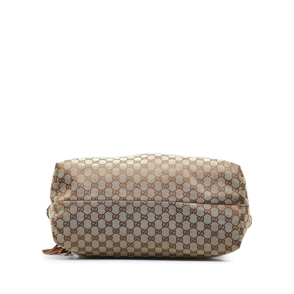 Gucci GG Canvas Bamboo Tassel Tote (SHG-LLt9jD)