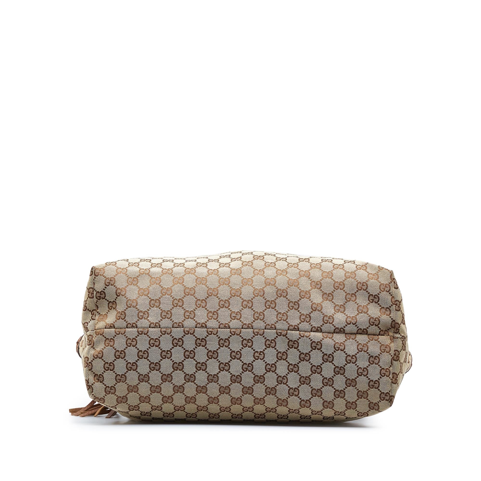 Gucci GG Canvas Bamboo Tassel Tote (SHG-LLt9jD)