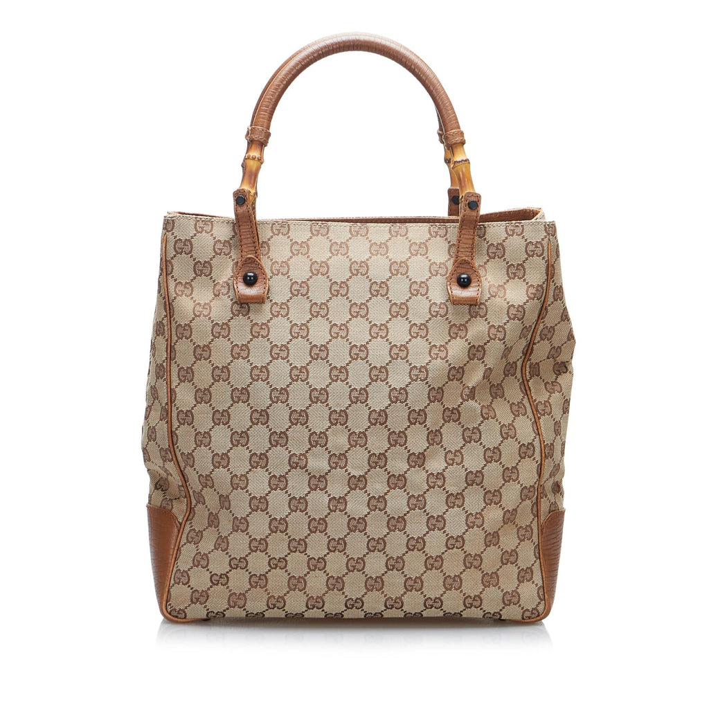 Gucci GG Canvas Bamboo Tote (SHG-lDJCHu)