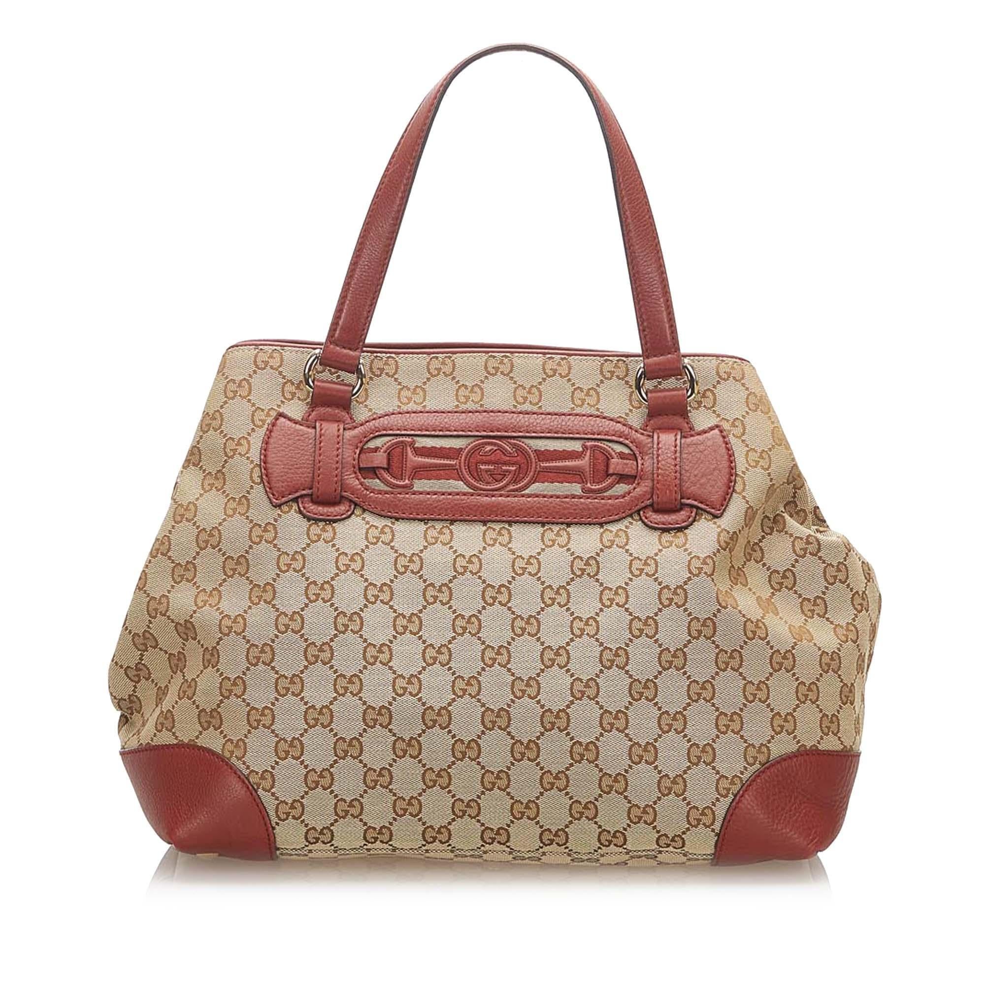 Gucci GG Canvas Dressage Tote Bag (SHG-18067)
