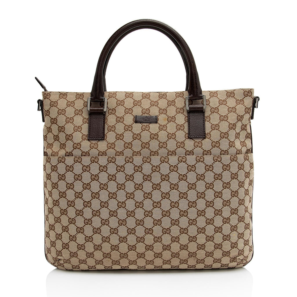 Gucci GG Canvas Front Pocket Convertible Large Tote (SHF-DbPq0d)