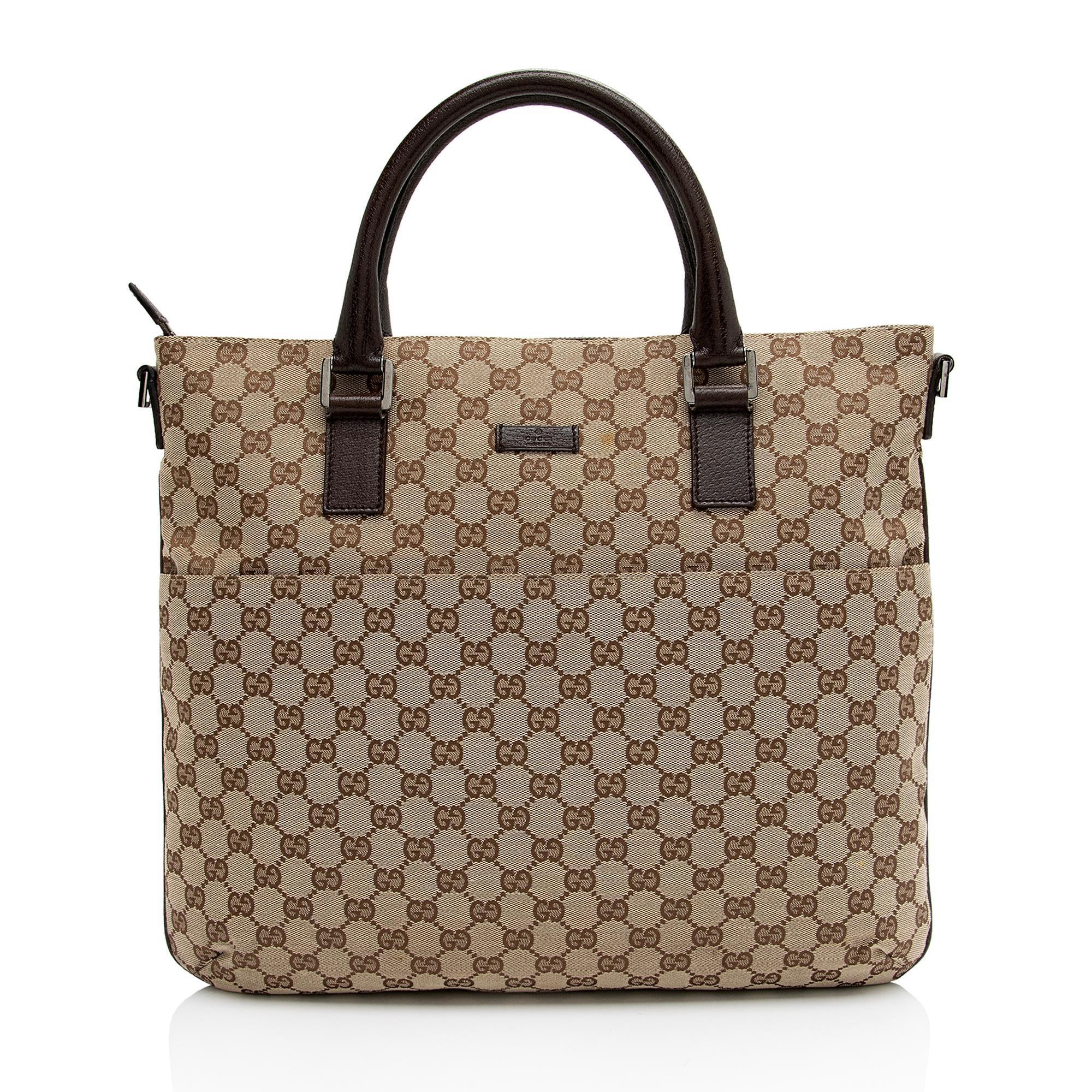 Gucci GG Canvas Front Pocket Convertible Large Tote (SHF-DbPq0d)