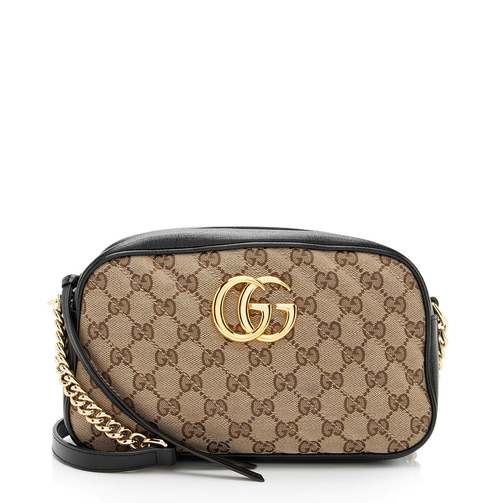 GUCCI GG MONOGRAM MATELASSE  MARMONT SMALL CHAIN BAG