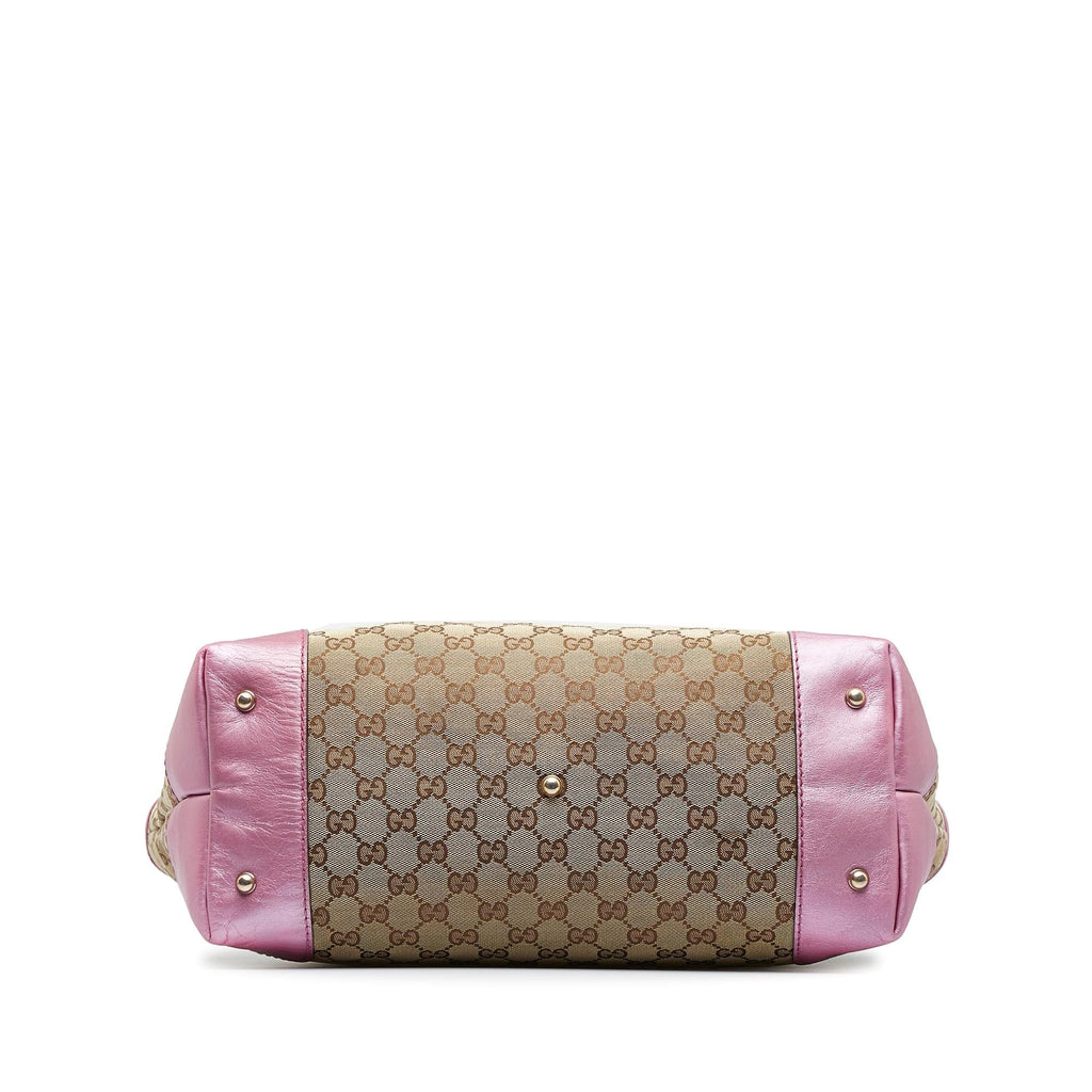 Gucci GG Canvas Heart Bit Tote (SHG-8tNWwL)