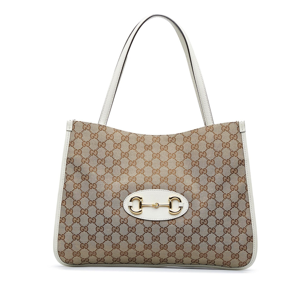 Gucci GG Canvas Horsebit 1955 Tote Bag (SHG-vcIr3M)