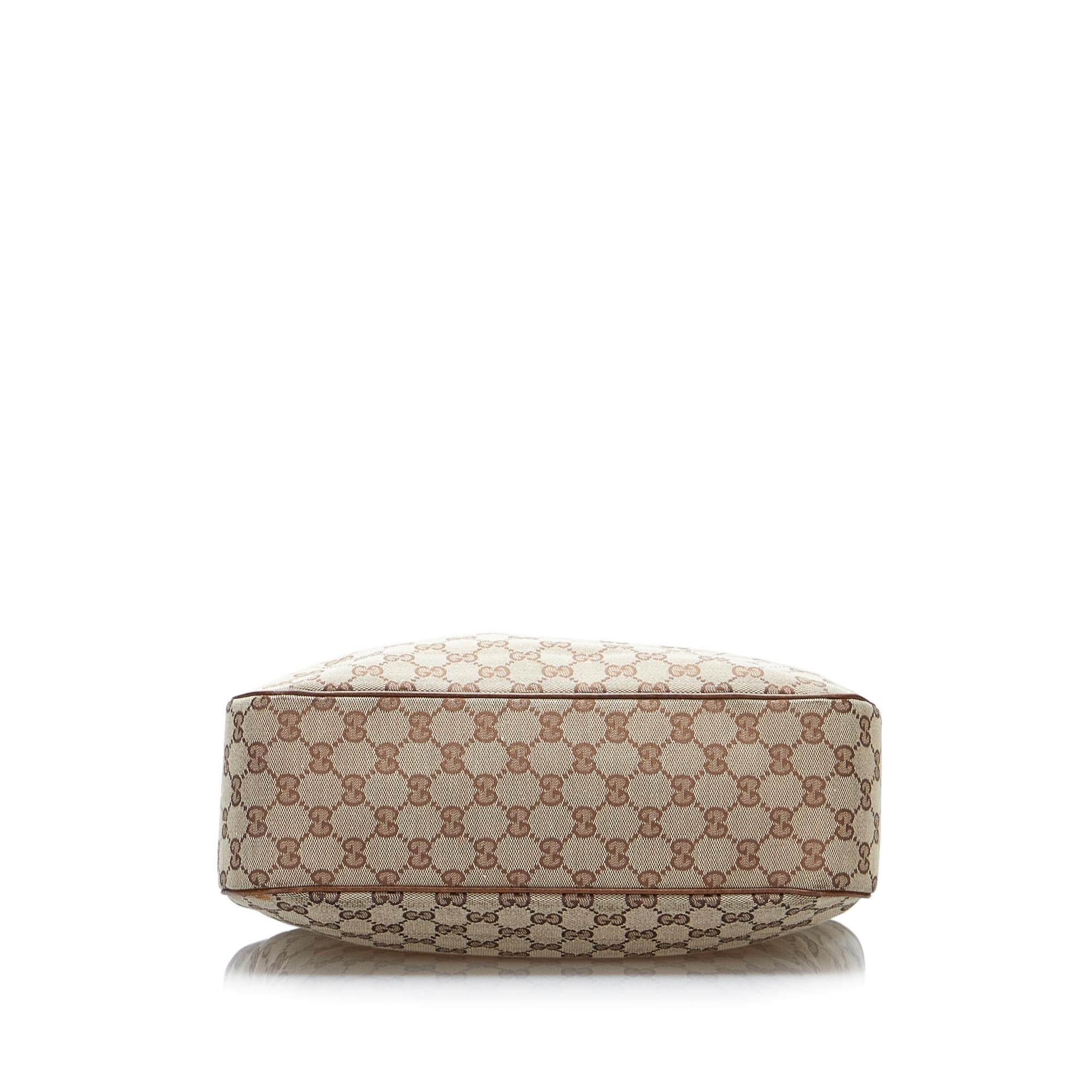 Gucci GG Canvas Jackie Piston Lock Tote (SHG-Bi3rMM)