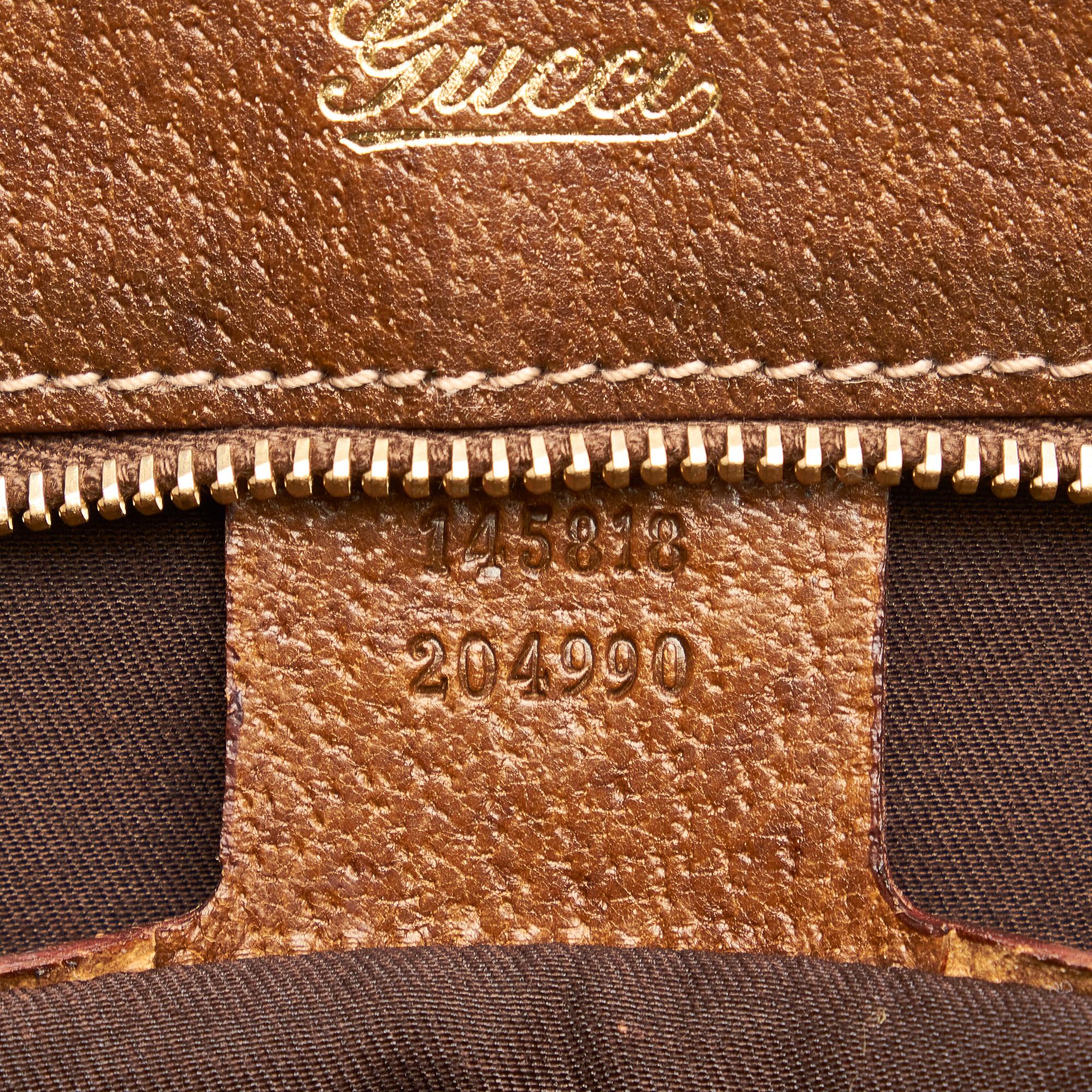 Gucci GG Canvas Jackie Piston Lock Tote (SHG-Bi3rMM)
