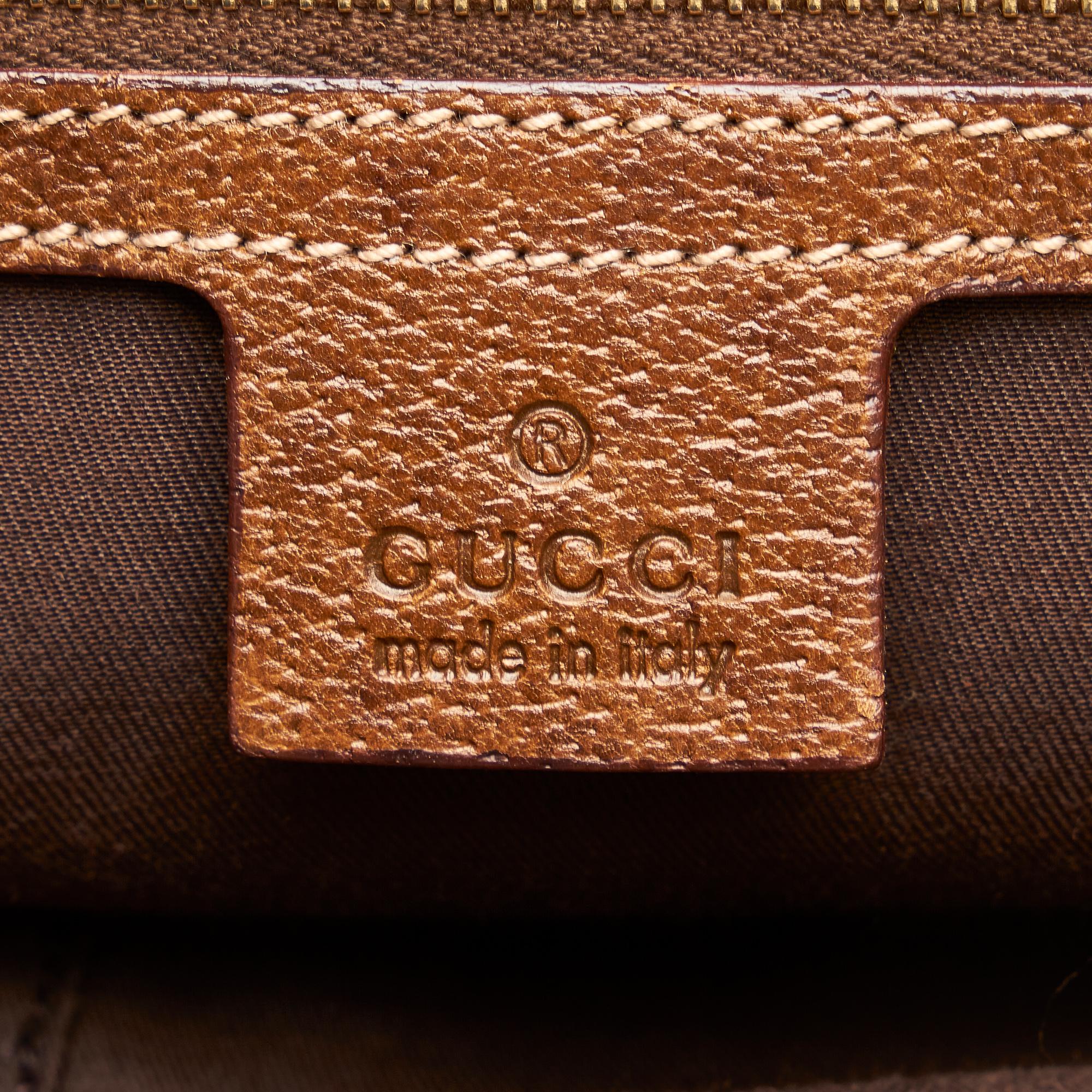 Gucci GG Canvas Jackie Piston Lock Tote (SHG-Bi3rMM)