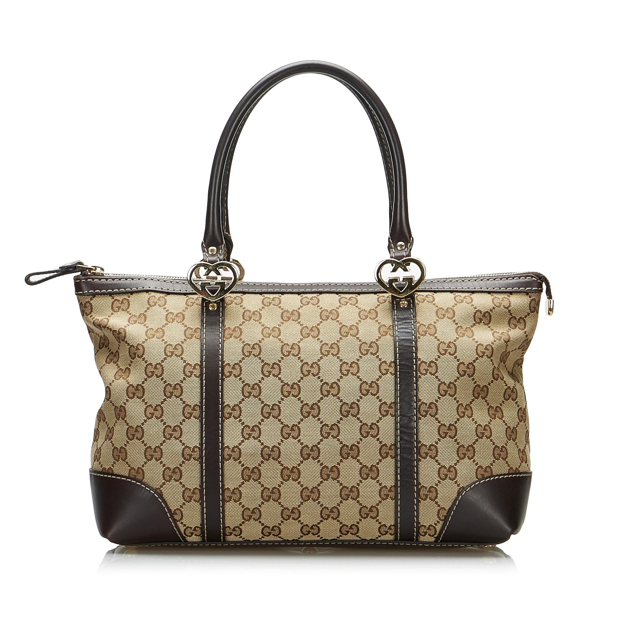Gucci GG Canvas Lovely Tote Bag (SHG-AA236C)