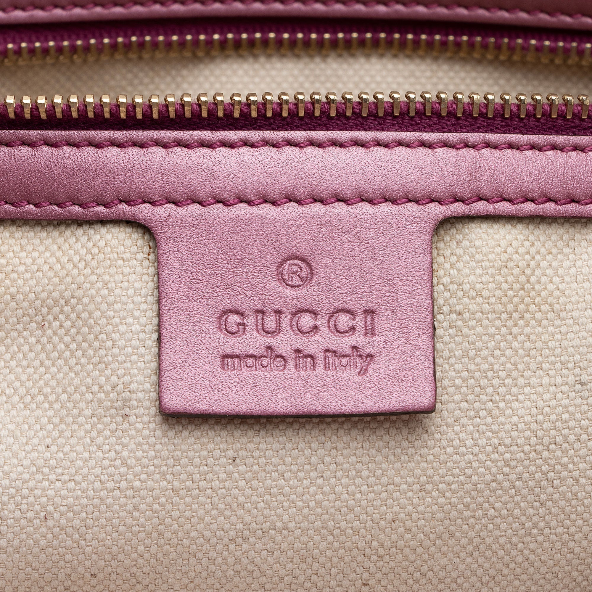 Gucci GG Canvas Metallic Leather Heart Bit Charm Medium Tote (SHF-5MJYxM)