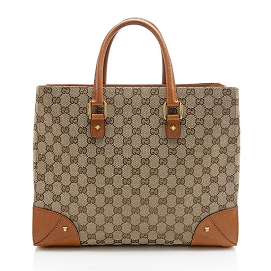 Gucci  GG Canvas Nailhead Large Tote