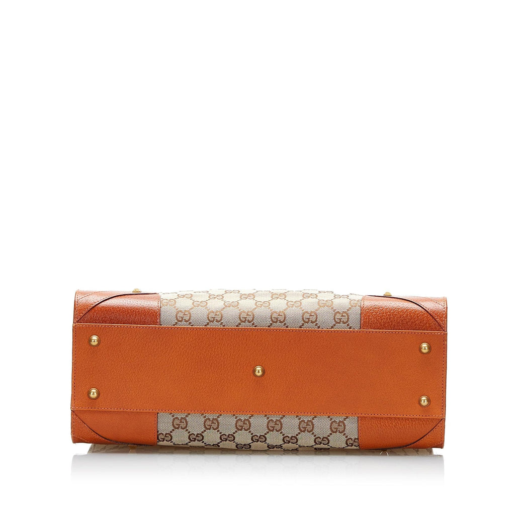Gucci GG Canvas Nailhead Tote (SHG-ThiuAq)