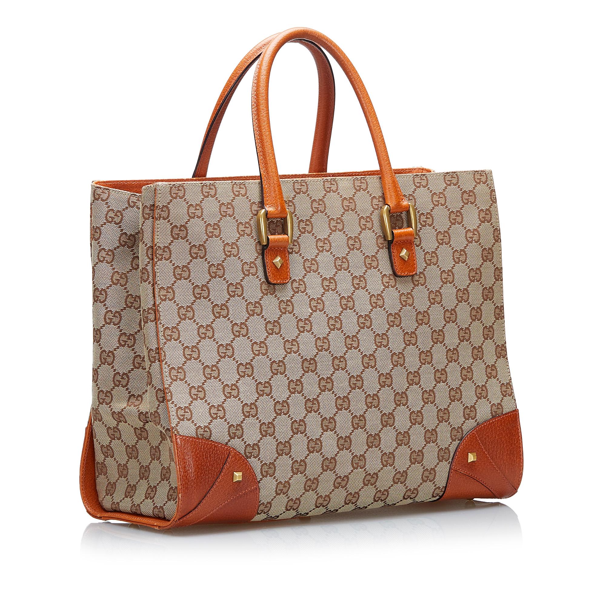Gucci GG Canvas Nailhead Tote (SHG-ThiuAq)