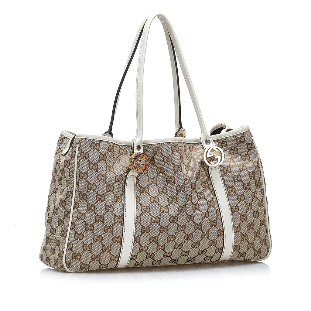 Gucci GG Canvas Twins Tote (SHG-gu3wR2)