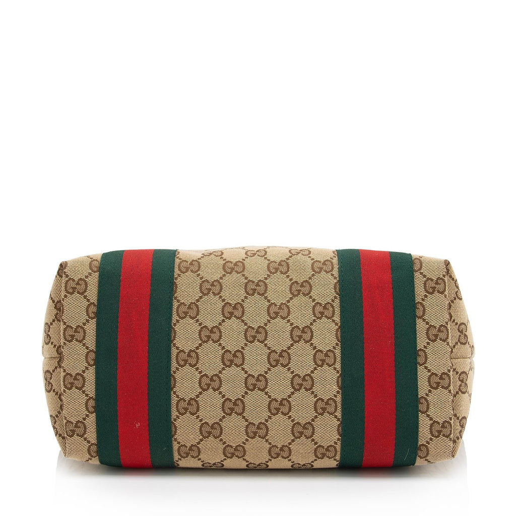 Gucci GG Canvas Web Jolie Medium Tote (SHF-5ry4OI)