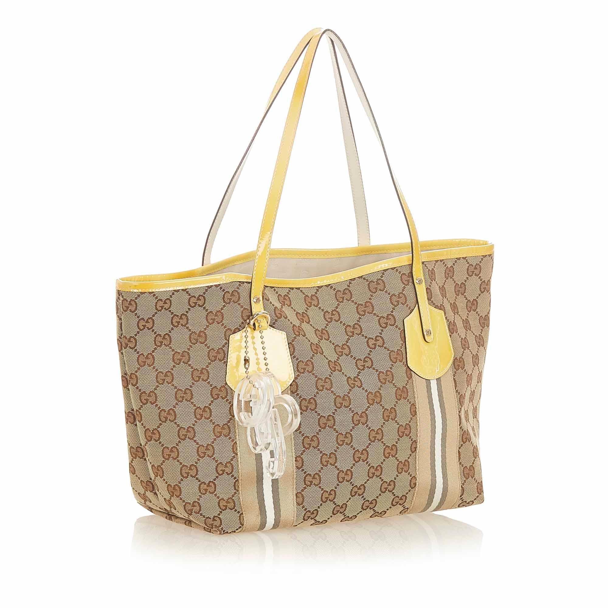 Gucci GG Canvas Web Jolie Tote Bag (SHG-19361)