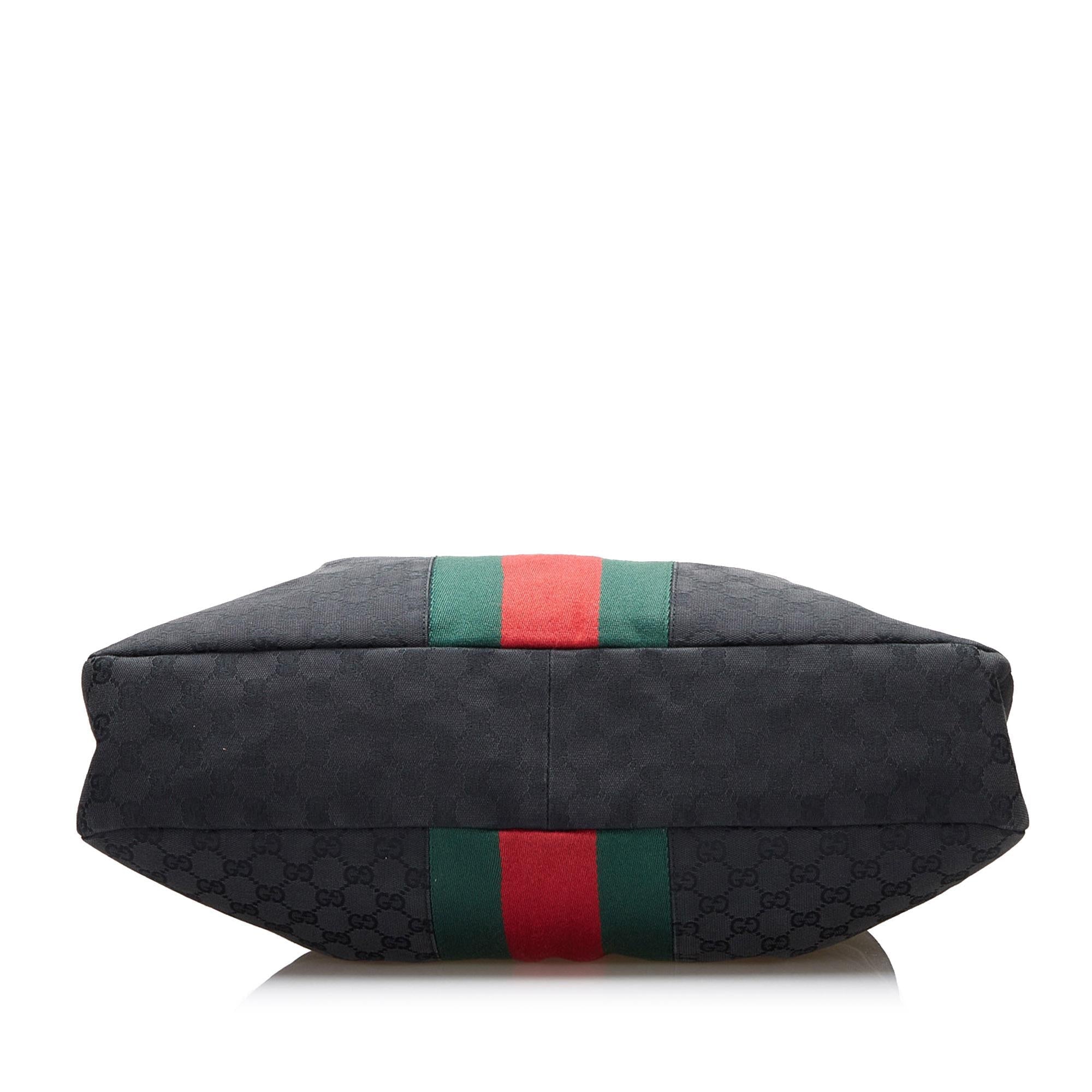 Gucci GG Canvas Web Metal Bamboo Tote (SHG-XlBfM7)
