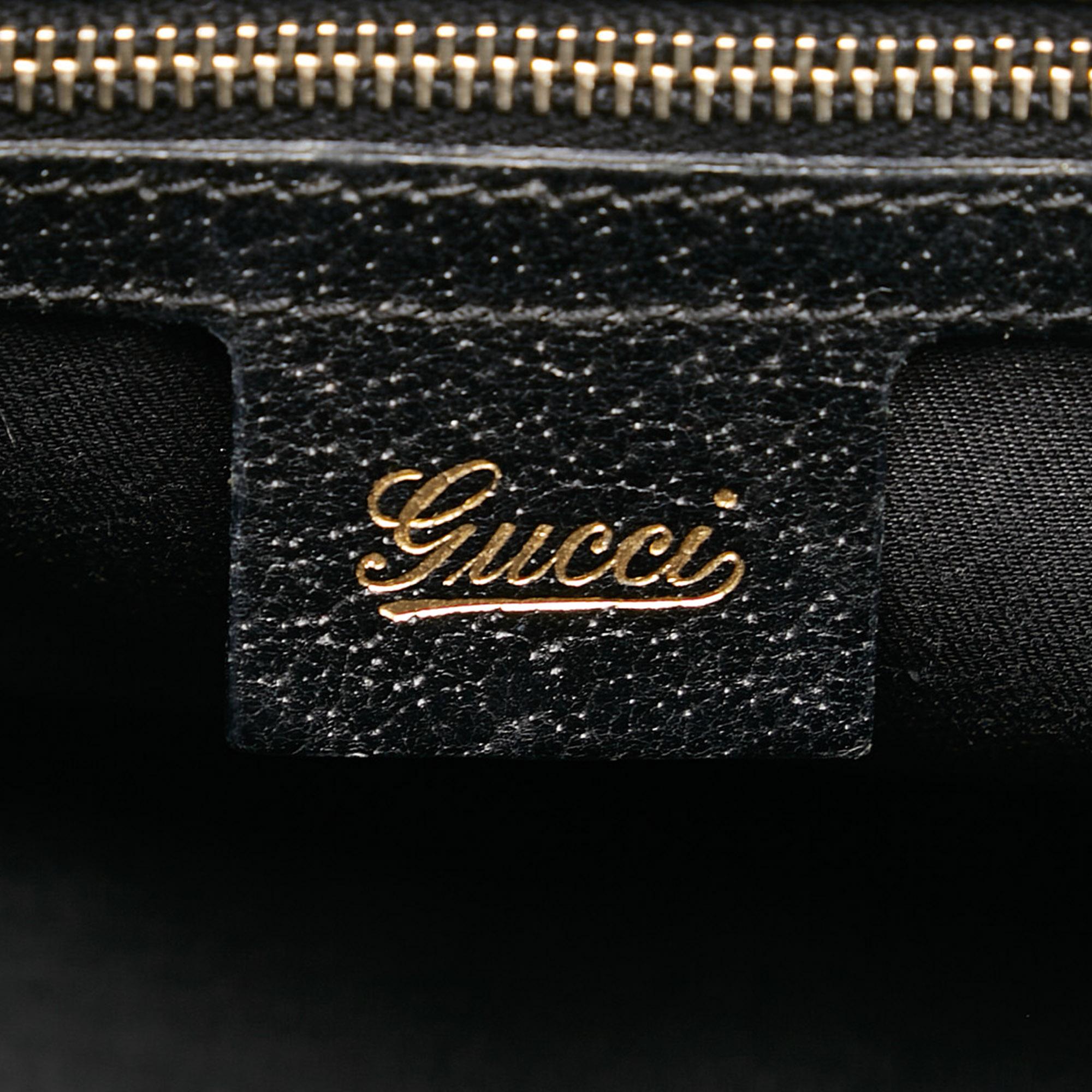 Gucci GG Canvas Web Metal Bamboo Tote (SHG-XlBfM7)