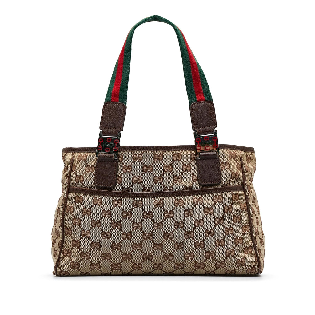 Gucci GG Canvas Web Pop Tote (SHG-Jsskew)