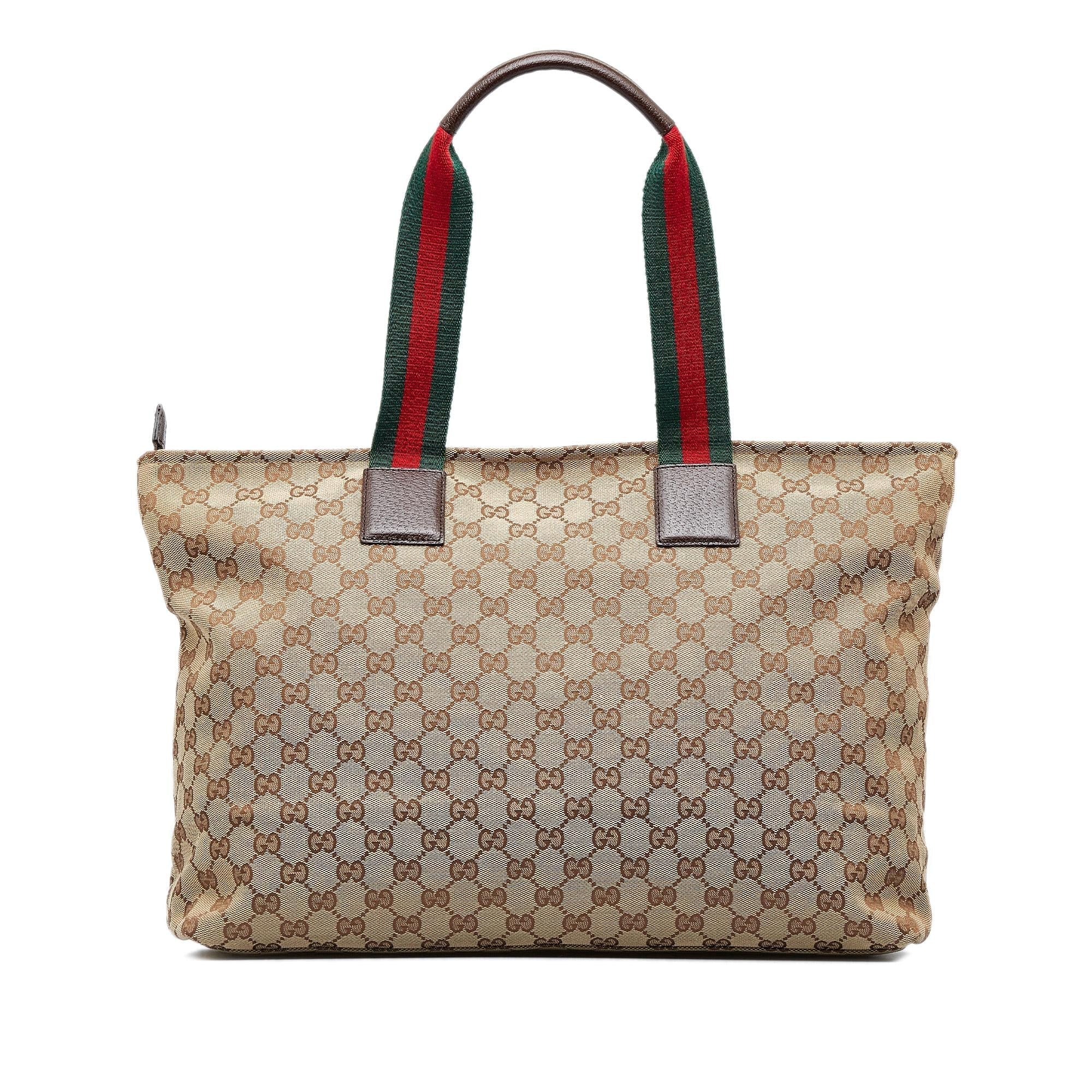 Gucci GG Canvas Web Tote Bag (SHG-n1Z3tx)