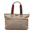 Gucci GG Canvas Web Tote Bag (SHG-n1Z3tx)