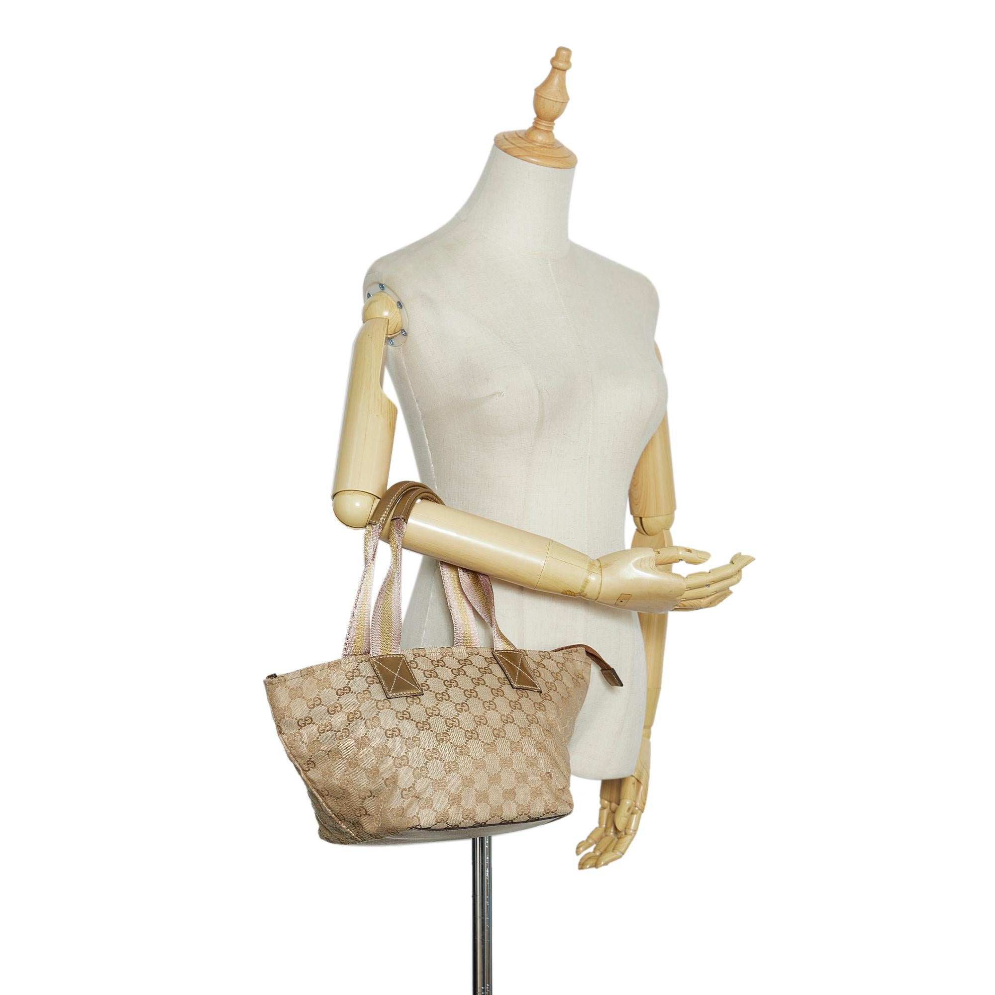 Gucci GG Canvas Web Tote Bag (SHG-ZzkR12)