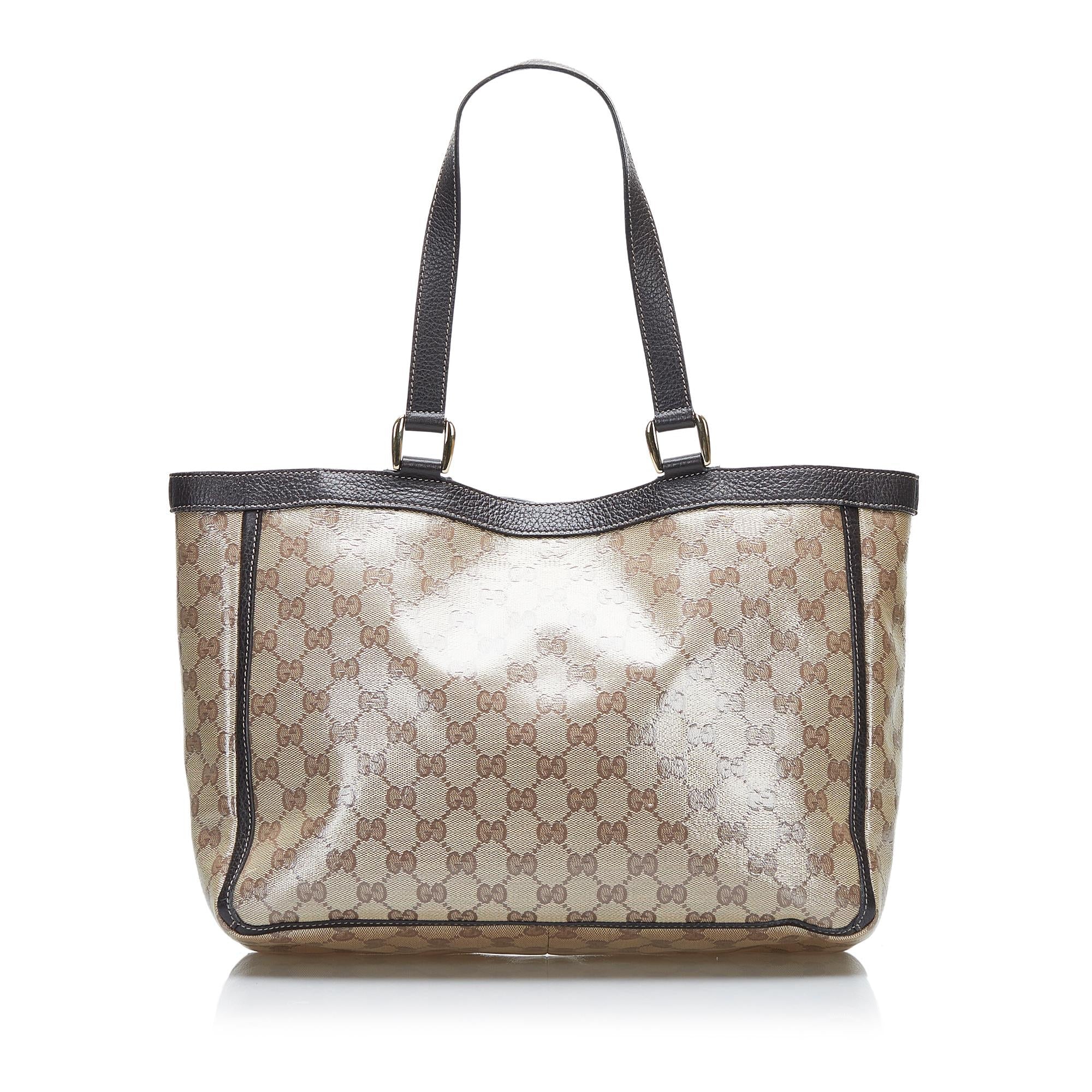 Gucci GG Crystal Abbey Pocket Tote Bag (SHG-HEx0Bk)