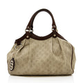 Gucci GG Denim Sukey Medium Tote (SHF-14044)