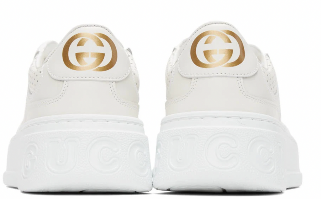 GUCCI GG EMBOSSED LEATHER SNEAKERS