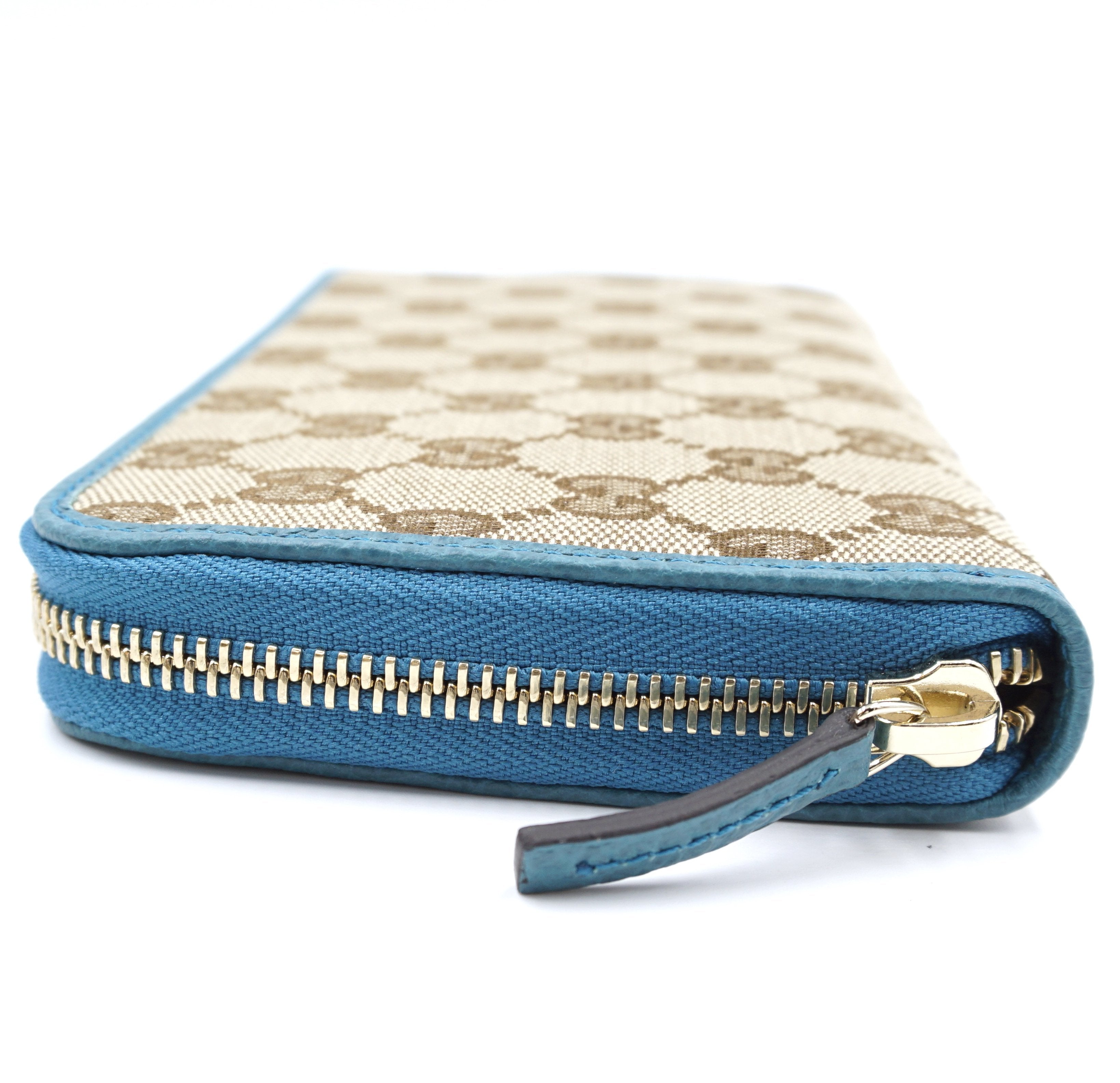 Gucci GG Guccissima Long Zip Around Organizer Wallet