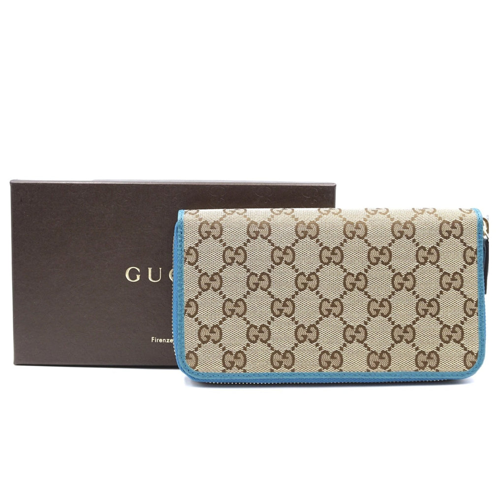 Gucci GG Guccissima Long Zip Around Organizer Wallet