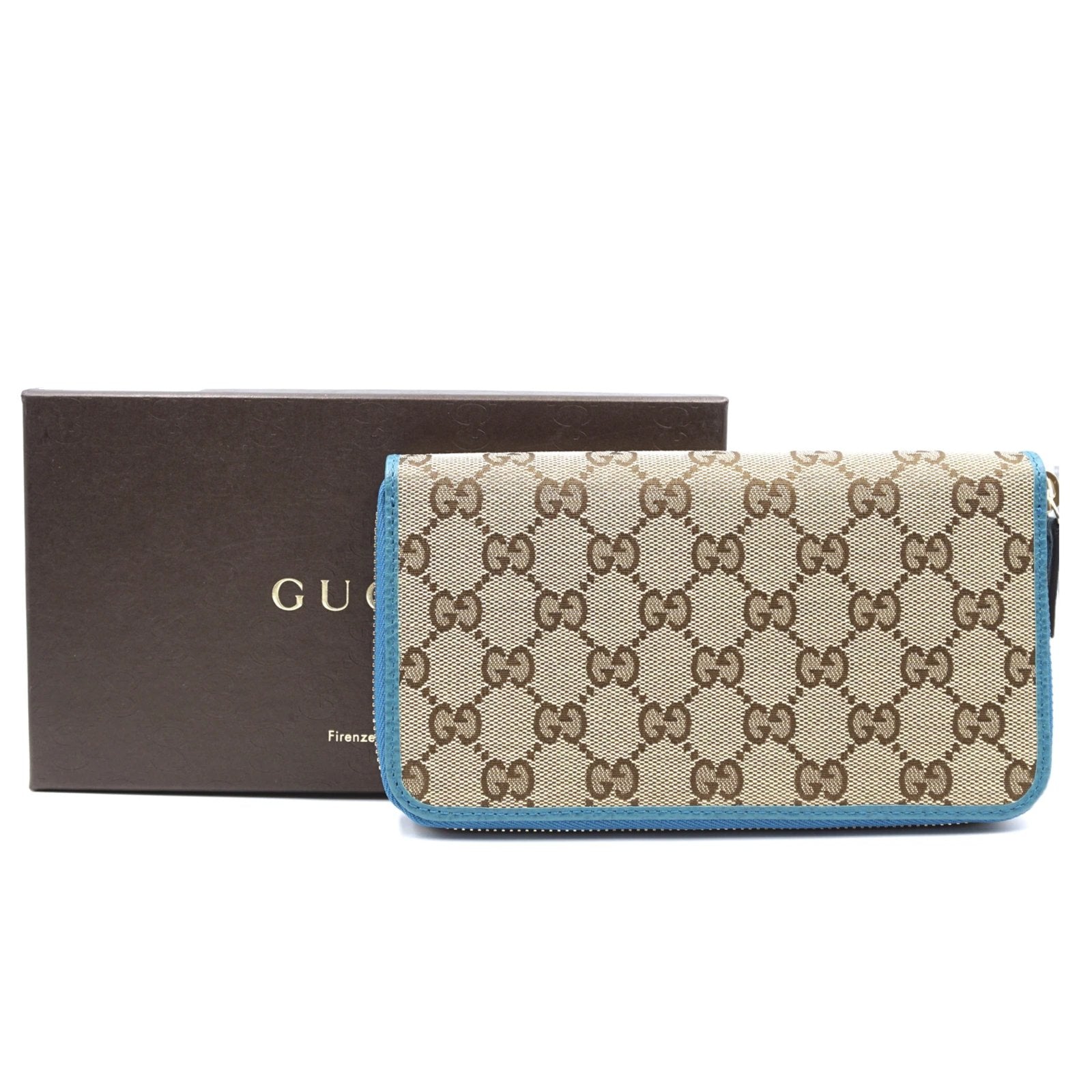 Gucci GG Guccissima Long Zip Around Organizer Wallet