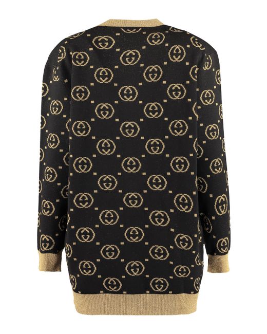 GUCCI GG Cotton Lamé Cardigan