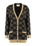 GUCCI GG Cotton Lamé Cardigan