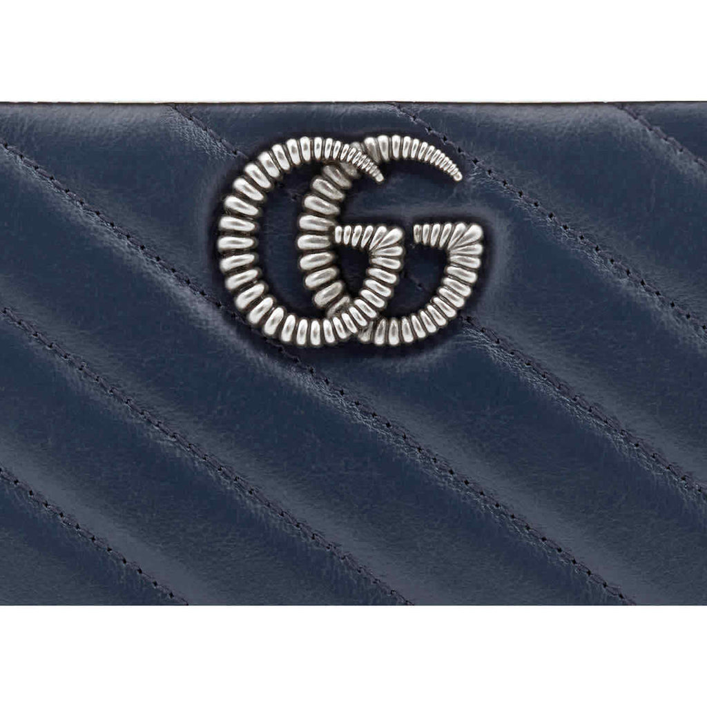 GUCCI GG MARMONT QUILTED LEATHER ZIP WALLET