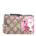 GUCCI GG SUPREME MONOGRAM BLOOMS FLORAL COIN KEY CASE