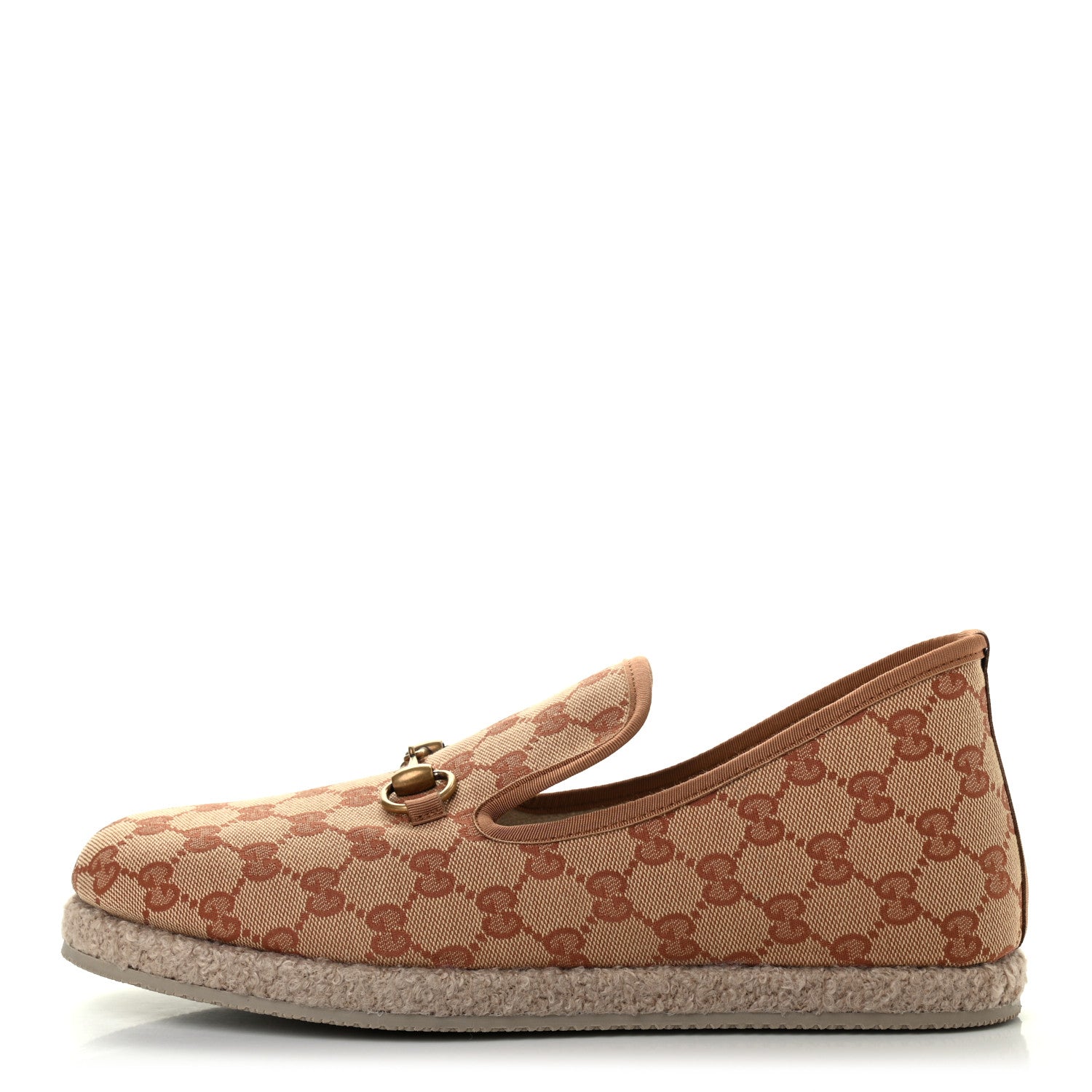 GUCCI GG MONOGRAM MEN'S FRIA HORSEBIT LOAFERS