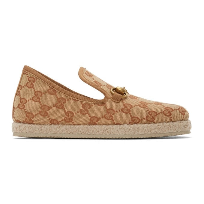 GUCCI GG MONOGRAM MEN'S FRIA HORSEBIT LOAFERS
