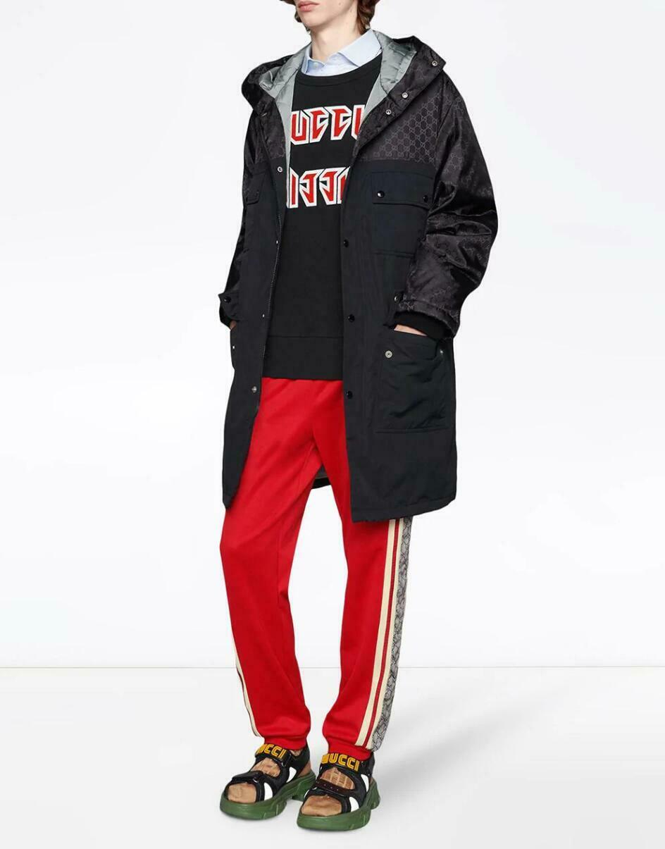 Gucci Men's Black GG Nylon Large Jacket