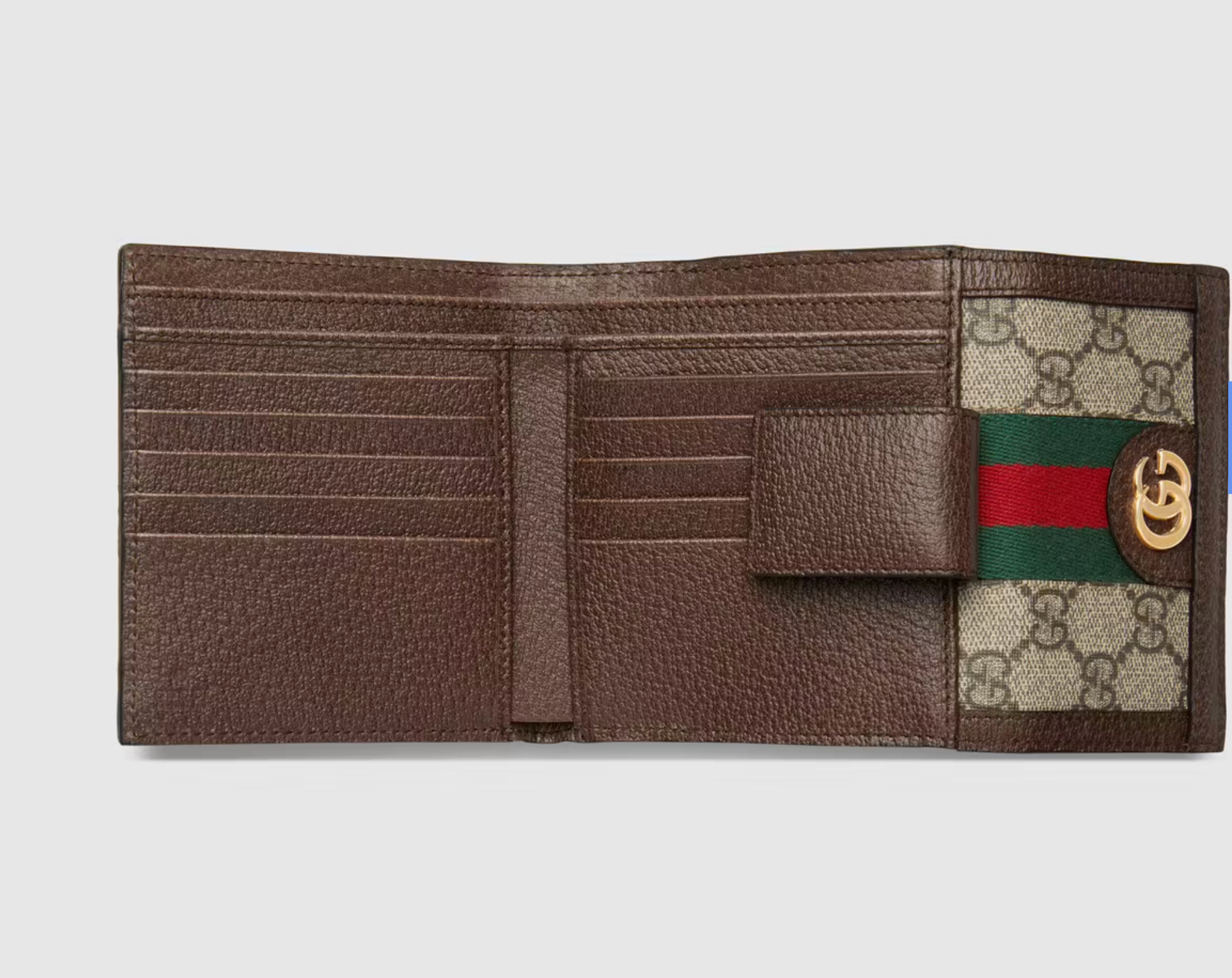GUCCI OPHIDIA GG FRENCH FLAP WALLET