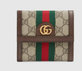 GUCCI OPHIDIA GG FRENCH FLAP WALLET