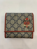 Gucci Vintage GG Plus Tattoo Hearts And Roses Wallet