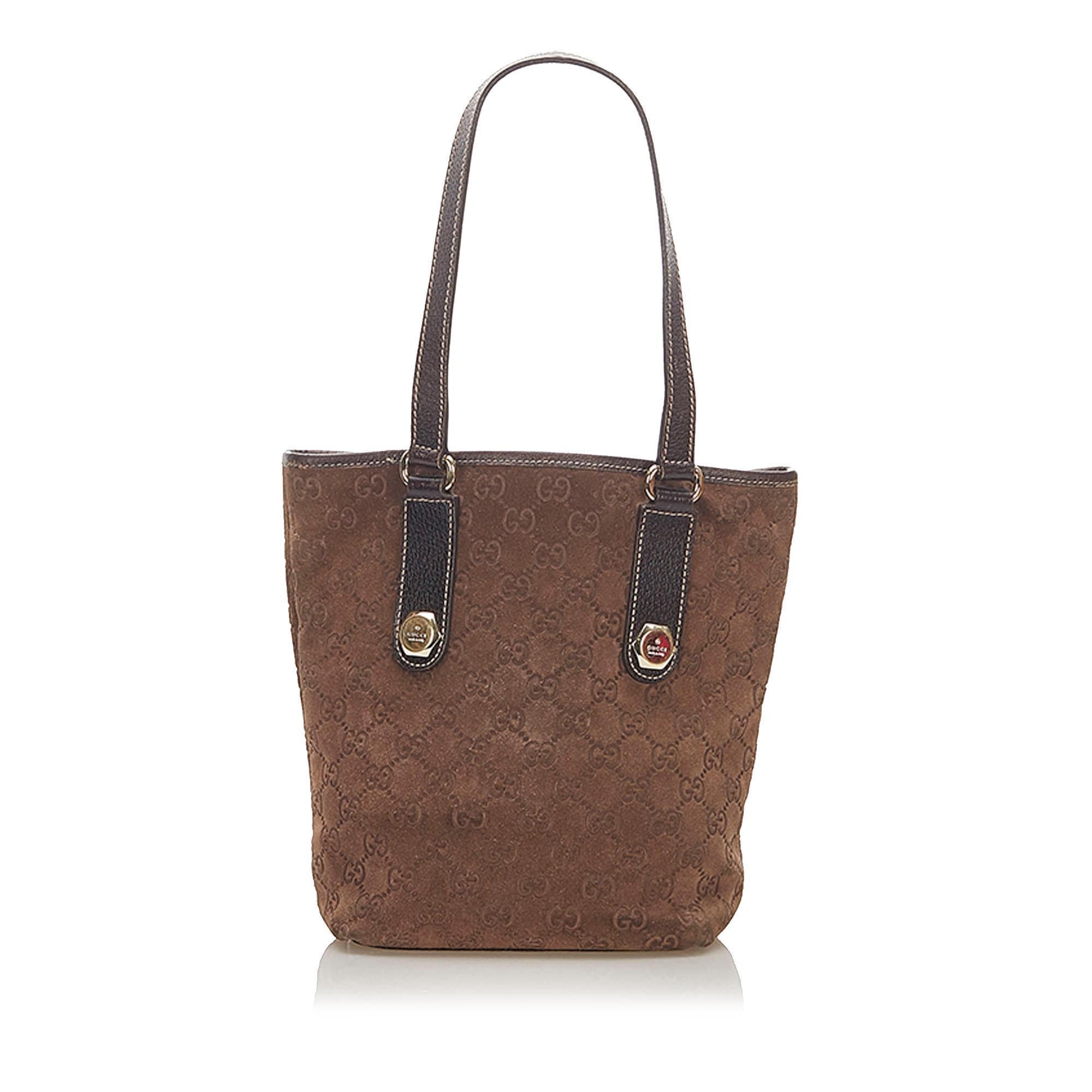 Gucci GG Suede Tote Bag (SHG-17340)