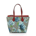 Gucci GG Supreme Blooms Large Zip Tote (SHF-qDfhoQ)