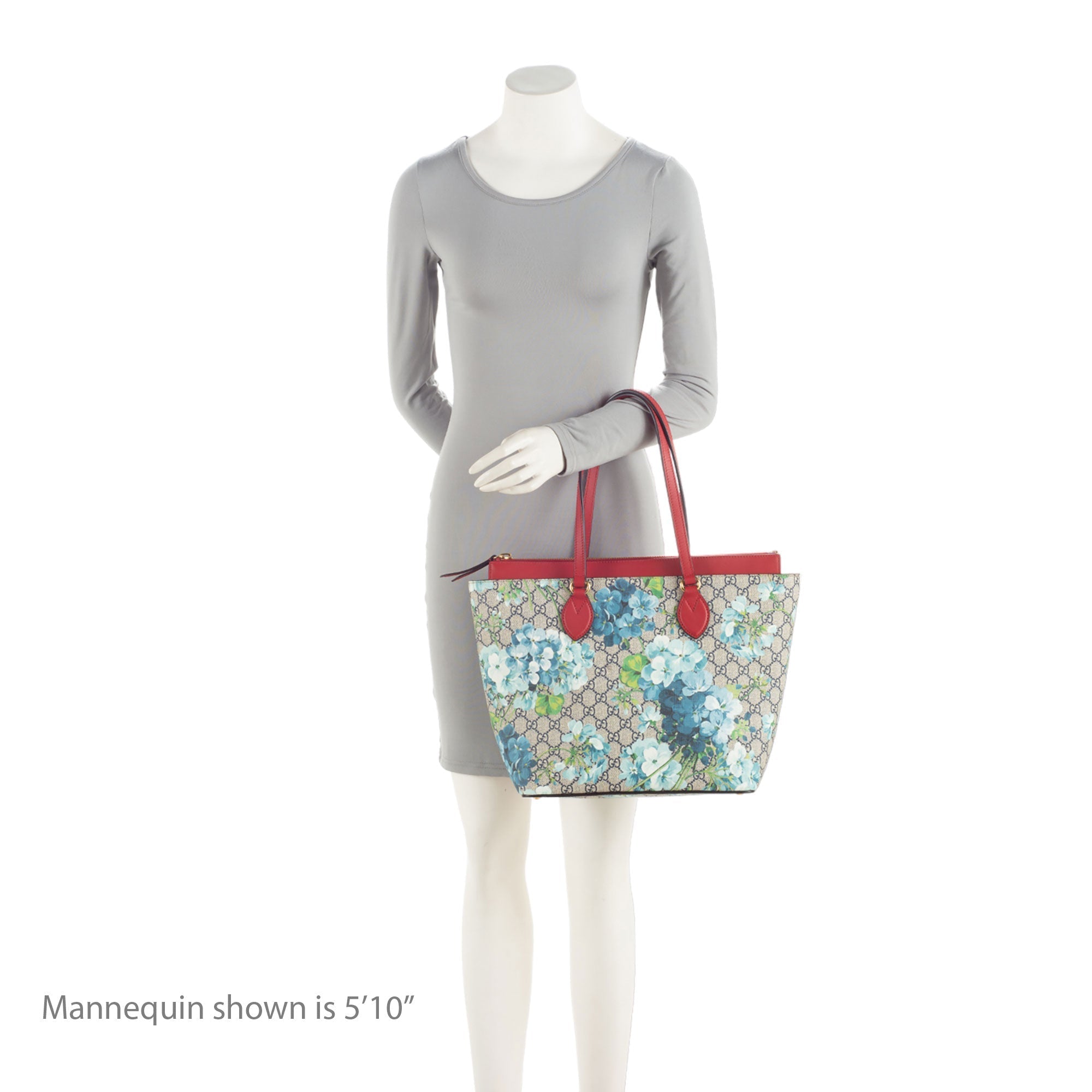Gucci GG Supreme Blooms Large Zip Tote (SHF-qDfhoQ)
