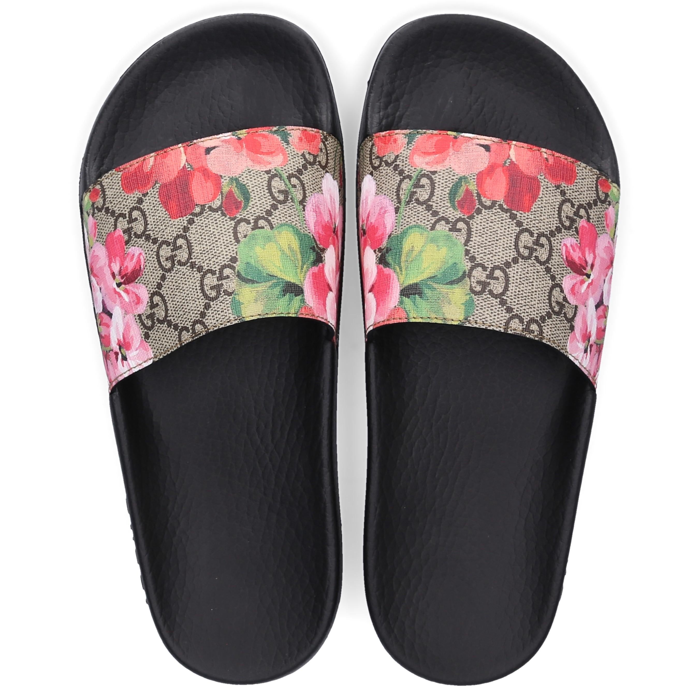 GUCCI GG Blooms Supreme Floral Slide Sandal