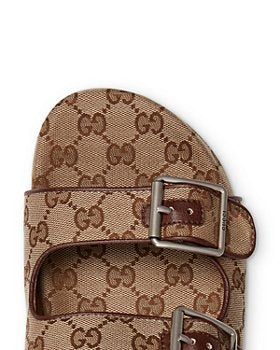 GUCCI GG SUPREME Men's Sideline Canvas Slide Sandals