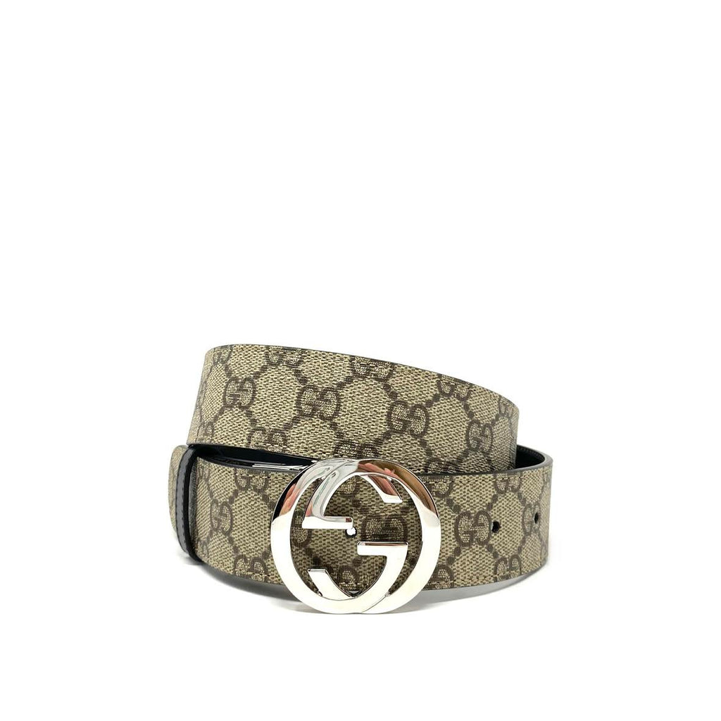 GUCCI GG SUPREME MONOGRAM INTERLOCKING G BELT